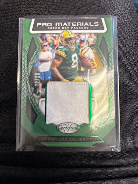 Josh Jacob’s 2025 Certified Freshman Fabric /25 Memorabilia White Patch - Ungraded