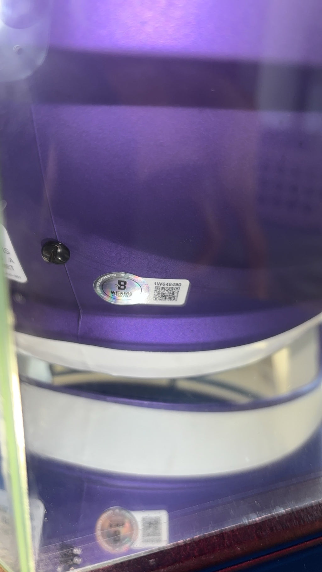 Aaron Jones Signed Minnesota Vikings Ridell Helmet Beckett Witnessed w/ Case BAS