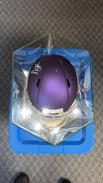 Aaron Jones Signed Minnesota Vikings Ridell Helmet Beckett Witnessed w/ Case BAS